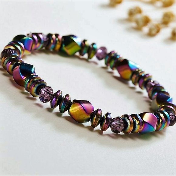 Nature's Jewelry Jewelry - 2 Hematite Biomagnetic stretch bracelet